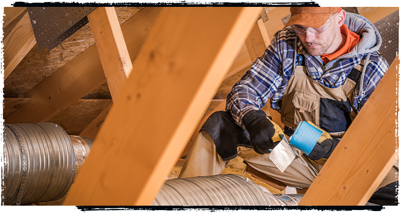 Residential work in a home for sheet metal work 