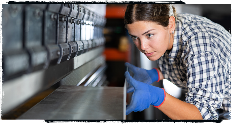 A good candidate working on sheet metal 