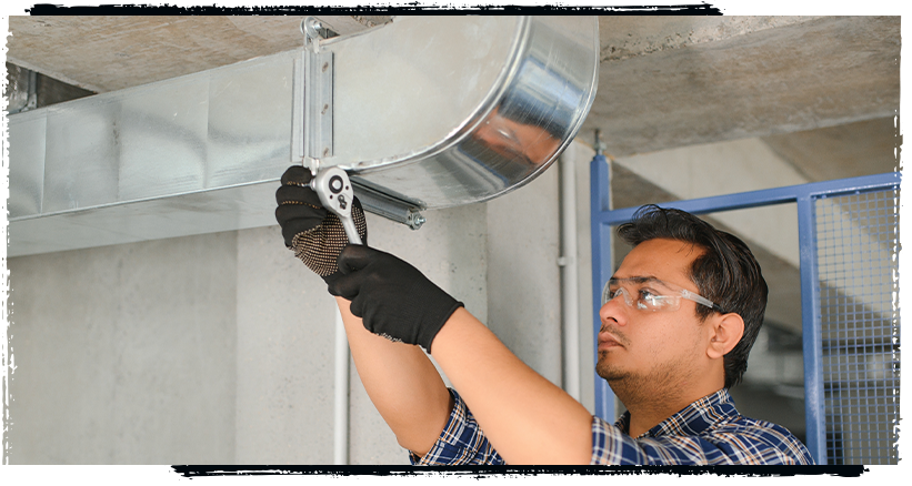 Apprentice learning at sheet metal training center